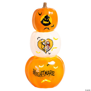 Nightmare Before Christmas Light up Stacked Pumpkins Decoration