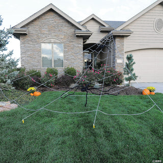 24 Ft LED Spider Web Yard Decor