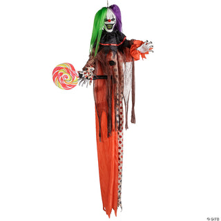 4 Ft Hanging Animated Carnival Clown