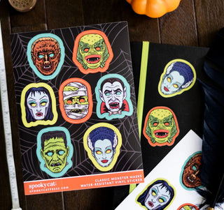 Classic Monster Masks Sticker Sheet