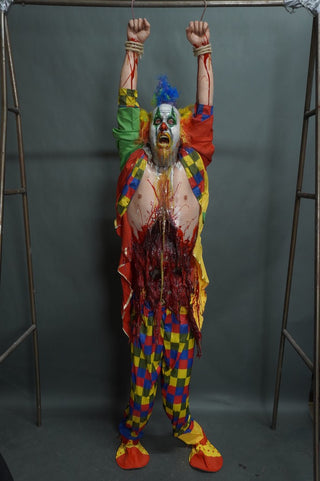 Hanging Screamo Half Anatomical Clown Dummy