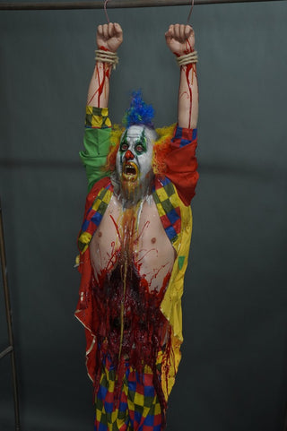 Hanging Screamo Half Anatomical Clown Dummy