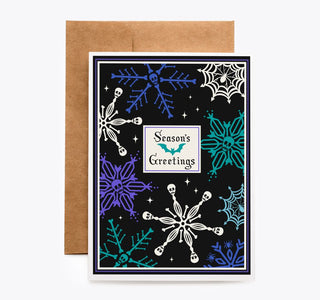 Skull Snowflakes - Season's Greetings Card