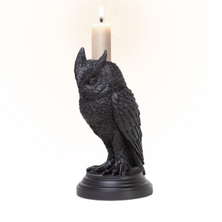 Black Owl Candlestick