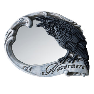 Nevermore Raven Compact Skull Mirror