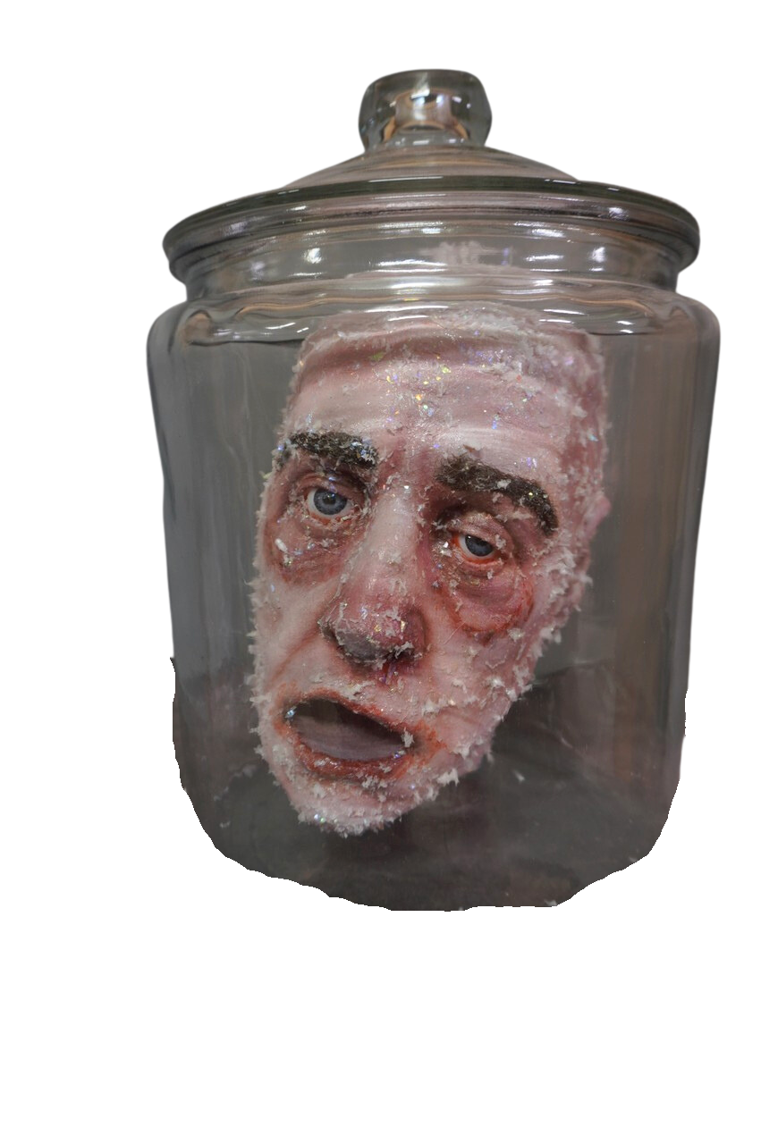 Frozen Gus Head in a Jar – Dapper Cadaver Props