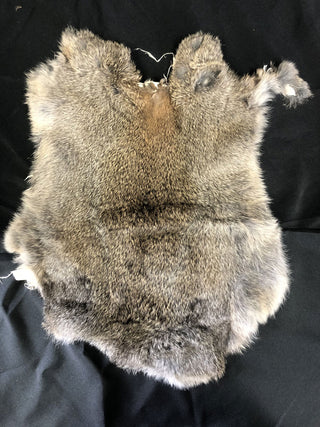 Natural Genuine Raw Chinchilla Rabbit Fur Pelt Plate Real Black
